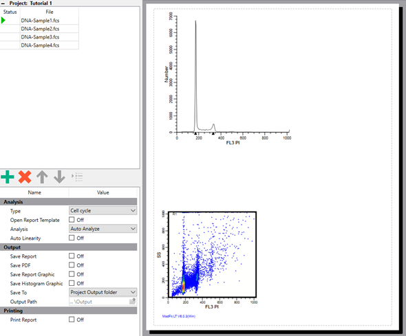 Auto Analysis with a Cell Cycle Project