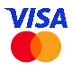 We accept Mastercard and Visa.